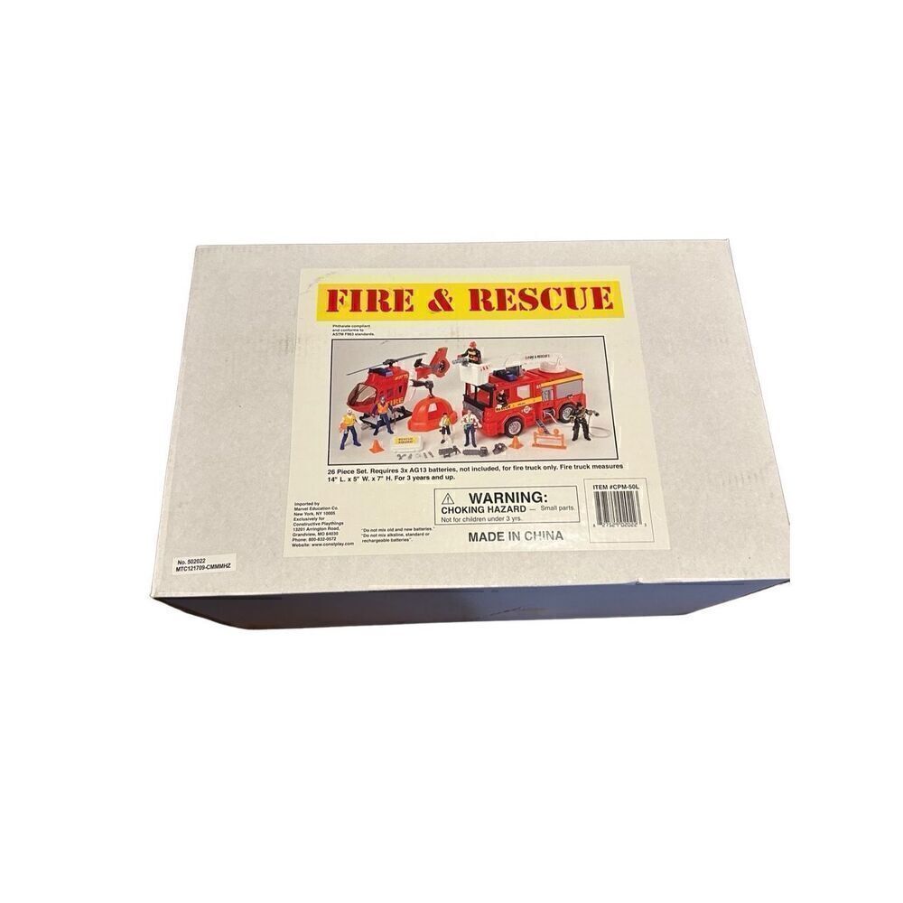 Constructive Play Fire and Rescue 26 Piece Set New in original Box Play Set